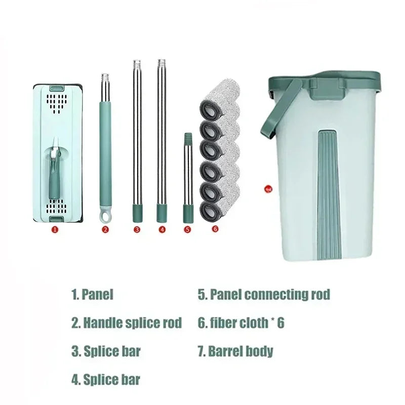 Flat Squeeze Mop with BucketFlat™