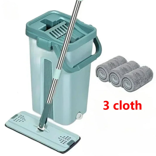 Flat Squeeze Mop with BucketFlat™